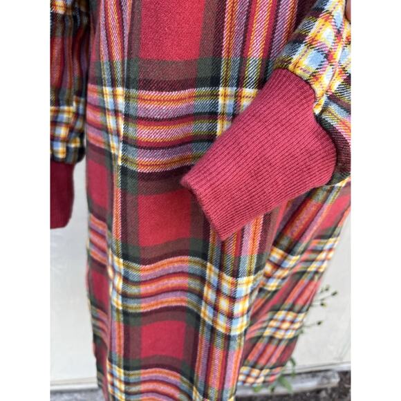 VTG Pendleton Wool Plaid Red Yellow Green Shooting Dress Turtleneck Lined sz 18 - Picture 7 of 12
